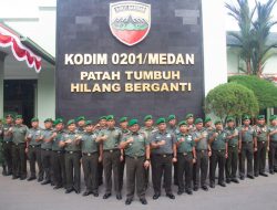 Kodim 0201/Medan Gelar Tradisi Korps Raport Penerimaan Personil Baru.