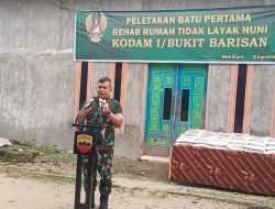 Pangdam I/BB Mayjen TNI Achmad Daniel Chardin SE, M.Si Rehab Rumab Tidak Layak Huni