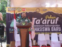 Kasiops Kasrem 061/Sk Berikan Wawasan Kebangsaan kepada Mahasiswa baru UlKA kota Bogor