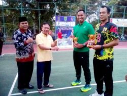 Dandim 1012/Buntok Meraih Juara Di Turnamen Tenis Lapangan Bupati Cup 2022