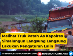 Melihat Truk Patah As Kapolres Simalungun Langsung Langsung Lakukan Pengaturan Lalin