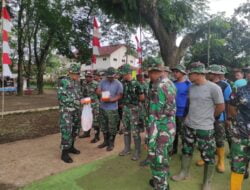 Bertempat di lapangan Volly lokasi Apel Satgas TMMD Ke-115 Kodim 0605/Subang