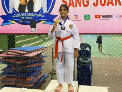 Atlet Muda Ananda Raissa Siswi SMP N 14 Bandarlampung , Raih Medali Emas Tournament Begawi Taekwondo se-Provinsi Lampung