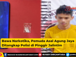 Bawa Narkotika, Pemuda Asal Agung Jaya Ditangkap Polisi di Pinggir Jalintim