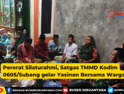 Pererat Silaturahmi, Satgas TMMD Kodim 0605/Subang gelar Yasinan Bersama Warga