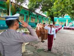 Tanamkan Disiplin Sejak Dini, Satlantas Polres Lhokseumawe Edukasi Tertib Berlalulintas kepada Murid SDN 1 Muara Dua