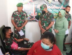 Jelang Peringatan Hari Juang TNI AD Ke 77 Tahun 2022, Kodim 0808/Blitar Gelar Bakti Sosial Donor Darah