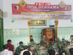 Kodim 0808/Blitar Gelar Doa Bersama, Dalam Rangka Refleksi Dan Renungan Akhir Tahun 2022