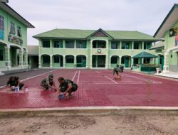 Kodim 0103/Aceh Utara melaksanakan pembersihan dan renovasi pangkalan