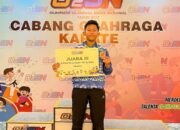 Raik Juara 3 Karate O2SN Tingkat Nasional Faddel Harumkan Nama Provinsi Lampung