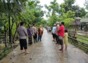 Kapolsek Samudera Pantau Banjir di Tiga Desa