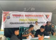 Polda Sumut Dirikan Tenda Serba Guna Bantu Anak-Anak Korban Longsor Humbahas Ujian Semester