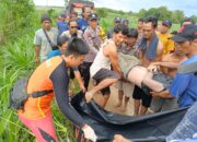 Tim SAR gabungan temukan korban tenggelam di Sungai kalimring Wonokerto.