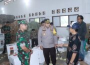 Kapolres dan Dandim Lampung Selatan Cek Proses Packing Surat Suara di Gudang Logistik KPU