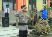 Kapolres Tulang Bawang Barat bersama Forkopimda Pimpin Upacara Bendera Hari Senin di SMP Negeri 6 Tulang Bawang Barat.